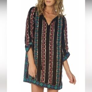 Tolani Black and Multicolor Mini Dress
